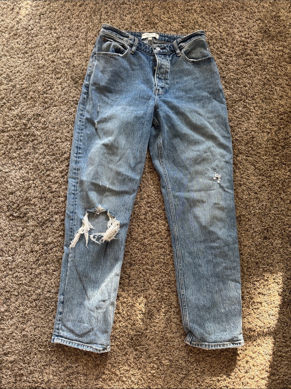 Abercrombie & Fitch High Rise Dad Jeans curve love